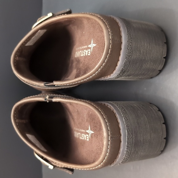 Eastland Nola Womans Brown Platform Heeled Mule Clogs,Size 8.5. - Picture 4 of 10